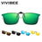 VIVIBEE Lunettes de soleil polarisées à clipser relevables et sans monture pour la conduite de nuit anti-éblouissement, avec verres de mode effet miroir vert