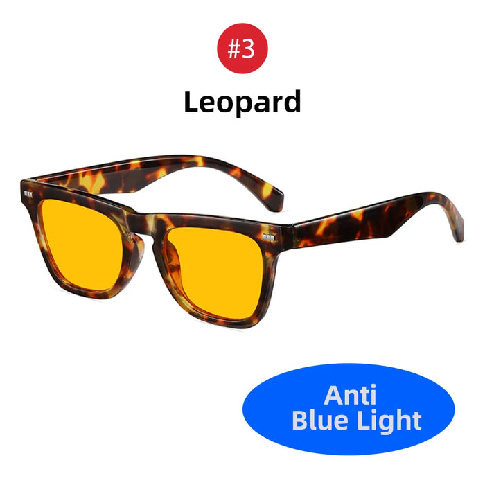 VIVIBEE Square Blue Light Blocking Glasses Men Gaming Orange UV400 Lens Office Women Matte Black Goggles 2026 Trending