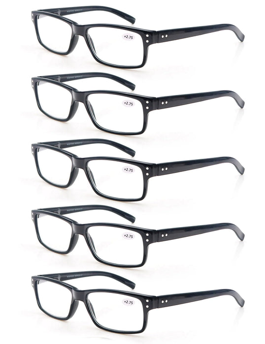 Gafas de Lectura para Hombre y Mujer, Diseño Cuadrado, Montura de Alta Calidad, Lentes de Lectura con Bisagra de Resorte, Gafas de Sol de Lectura +1.0~+4.0
