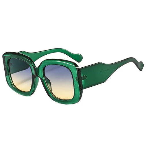 Nouvelles lunettes de soleil carrées oversize vintage femme 2024, verres solaires mode, teintes vertes et rouges, grandes, UV400, homme, marque de luxe, homme femme