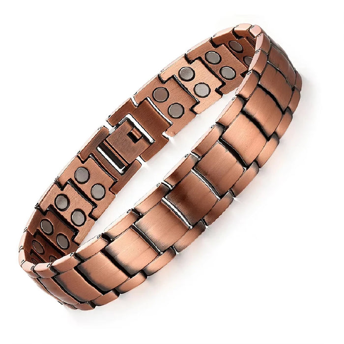 Men's Purple Copper Magnetic Therapy Bracelet for Exercise, Running, Joint Pain Relief, Jewelry