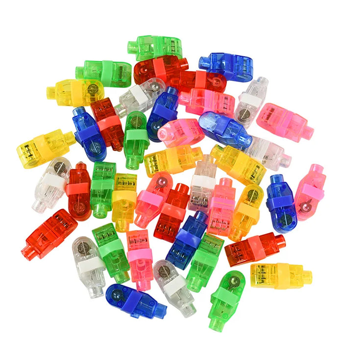 20Pcs 6 Color Luminous LED Finger Lights Glow In The Dark Finger Flashlights Toys For Kids Birthday Wedding Rave Party Supplies