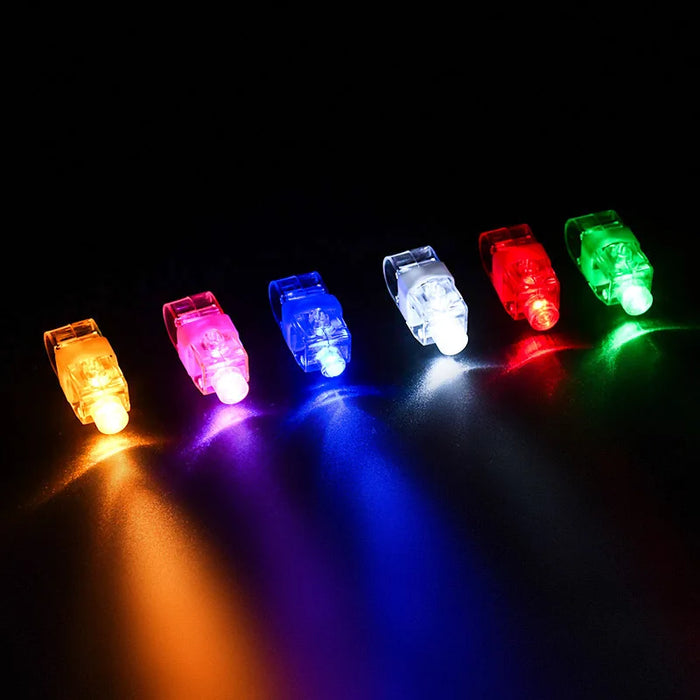 20Pcs 6 Color Luminous LED Finger Lights Glow In The Dark Finger Flashlights Toys For Kids Birthday Wedding Rave Party Supplies