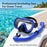 Dry Top Anti-Leak Snorkel Set, Adult Anti-Fog Tempered Glass Mask SoftSiliconeSnorkelTubeforOceanSnorkelingSwimmingBeachVacation