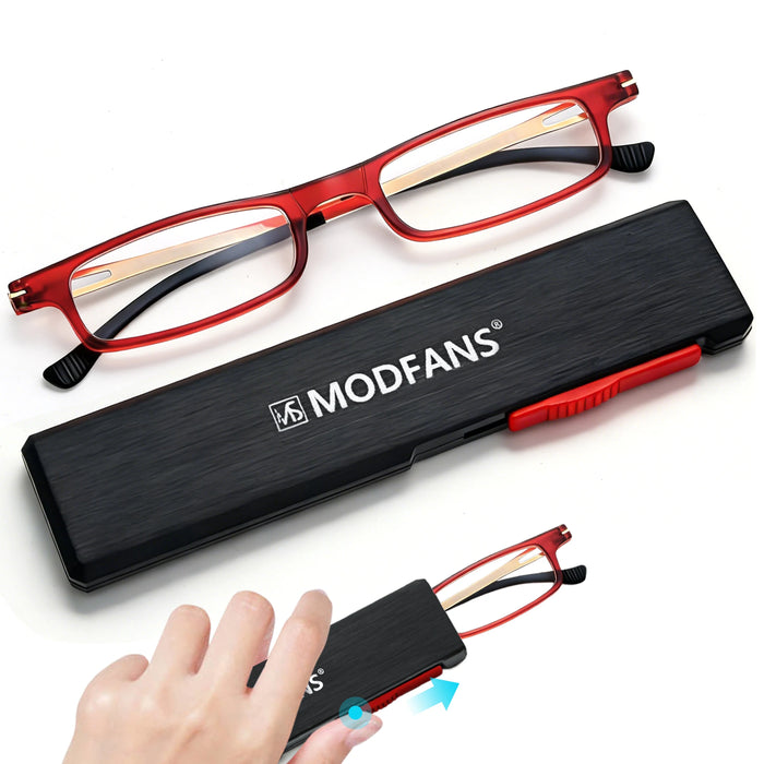Reading Glasses Women Men TR90 Blue Light Blocking Anti UV/Eyestrain Foldable Compact Readers Ultra Thin Lightweight Folding