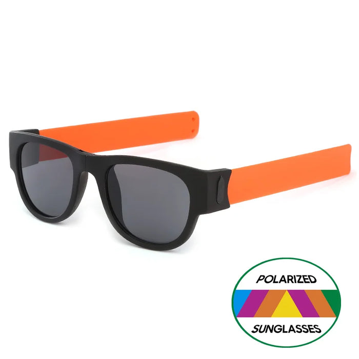 VIVIBEE Novelty Mirror Men Polarized Folding Sunglasses New Arrival Slap Sport Foldable Wristband Shades 2026 Trend Product