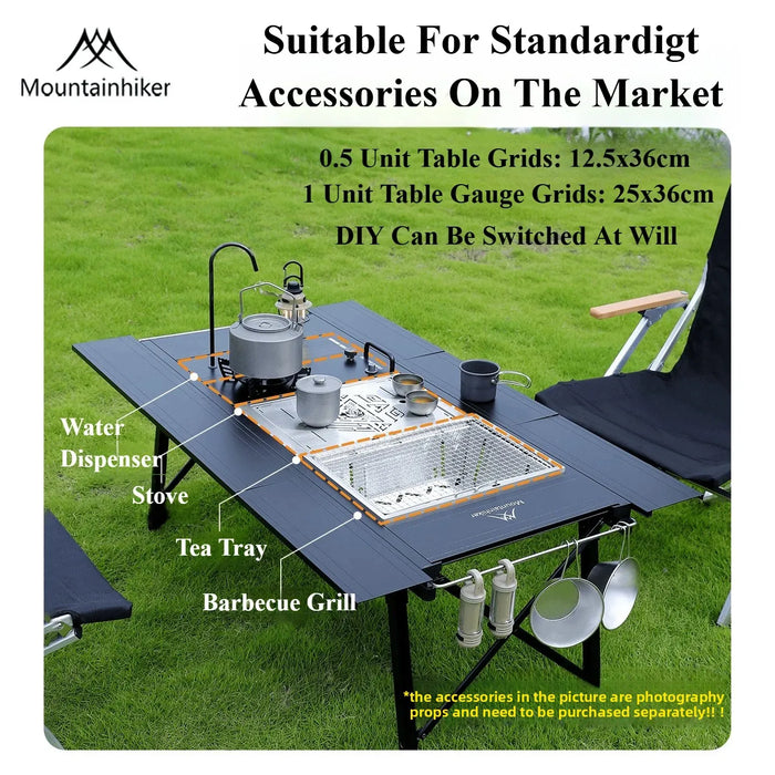 Mountainhiker Camping Folding Lift Removable Multi Unit IGT Table Gas Stove Portable Camp BBQ Grill Table Outdoor Picnic table