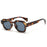 Ins Gafas de sol cuadradas populares de moda para mujer, montura de lentes transparentes vintage para hombre, remaches punk, gafas de sol UV400 para mujer y hombre