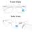 Lunettes de lecture extra-larges pour hommes et femmes. Monture carrée classique. Lunettes anti-lumière bleue avec verres de prescription.