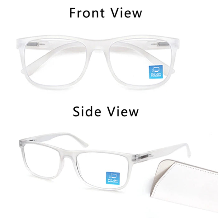Lunettes de lecture extra-larges pour hommes et femmes. Monture carrée classique. Lunettes anti-lumière bleue avec verres de prescription.