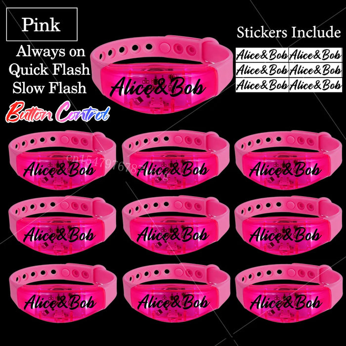 20-200 piezas Pulseras LED personalizables para bodas Pulsera de control de música y sonido Pulsera luminosa ajustable para bodas, cumpleaños, conciertos