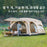 Outdoor Camping Family Tent 3-12 Person Double Layers Oversize 2 Rooms Thickened Rainproof Outdoor Family Camp Tour Equipment