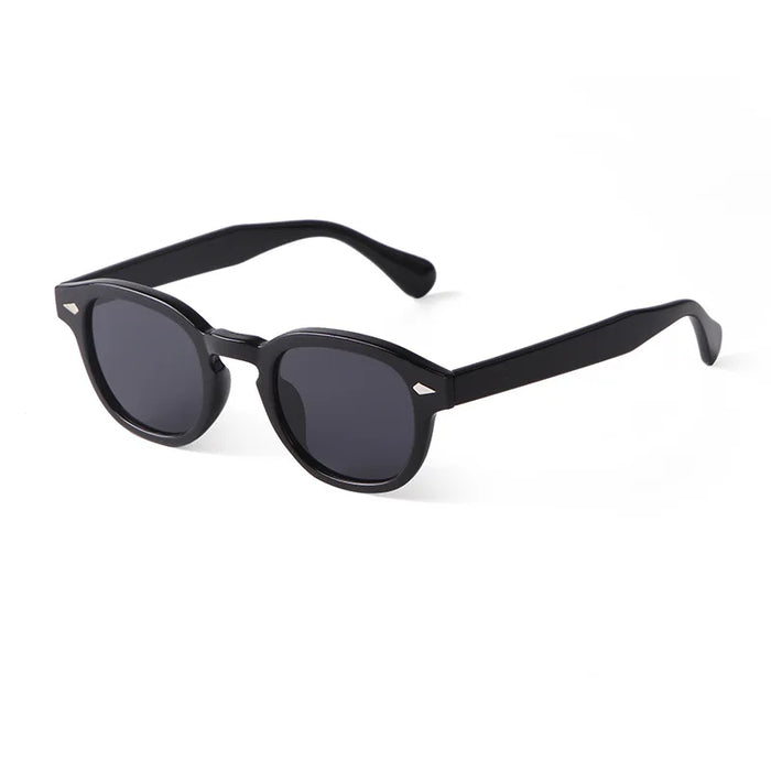 Vintage Fashion Shell Round Sunglasses Women Men 2024 Brand Design Retro Rivet Yellow Blue Lens Square Sun Glasses Female UV400