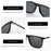 ZENOTTIC Lunettes de Soleil Carrées Polarisées pour Homme Ultralégères en Fibre de Carbone Lunettes de Soleil pour Conduite Pêche Golf Sports Protection UV400