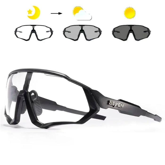 SCVCN-New Style Sunglasses Bicycle Eyewear Mountain Bike Cycl Goggles UV400 MTB Road for Men Photochromic Sport Cycling Glasses
