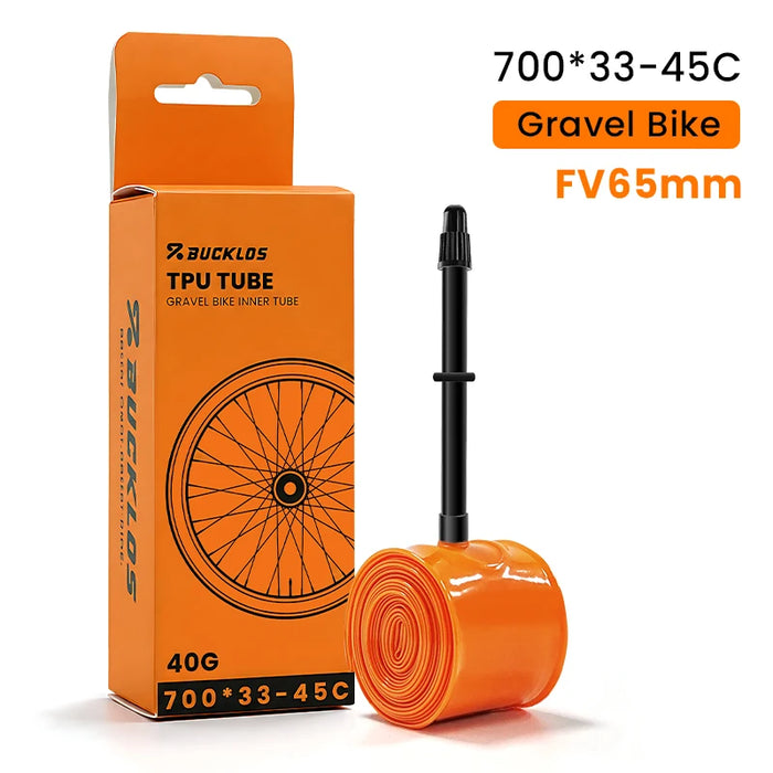 BUCKLOS Bike Inner Tube TPU 700C Bicycle Inner Tire Ultralight Wear-resistant Road Gravel Cycling Tire Tubes Bicycle Tire Parts