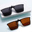 Gafas de sol VIVIBEE cuadradas con clip abatible, polarizadas, espejo azul, para conducir, lentes grises UV400 fotocromáticas, clips de visión nocturna