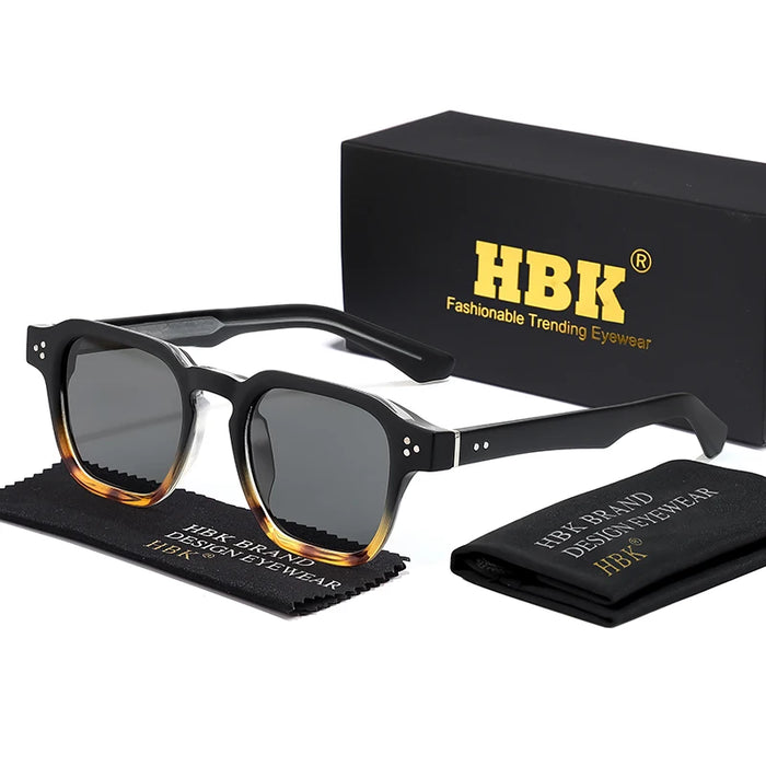 HBK Fashion Punk Sunglasses for Men Classic Square Sun Glasses Outdoor Sports Party Vacation Travel Driving Fishing Eyeglasses