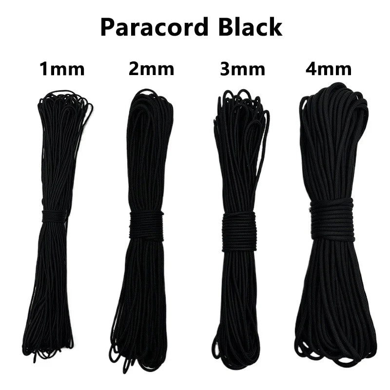 Paracord 1mm/2mm/3mm/4mm 7 stand Cores Paracord Parachute Cord Lanyard Tent Rope For Hiking Camping Clothesline DIY Bracelet