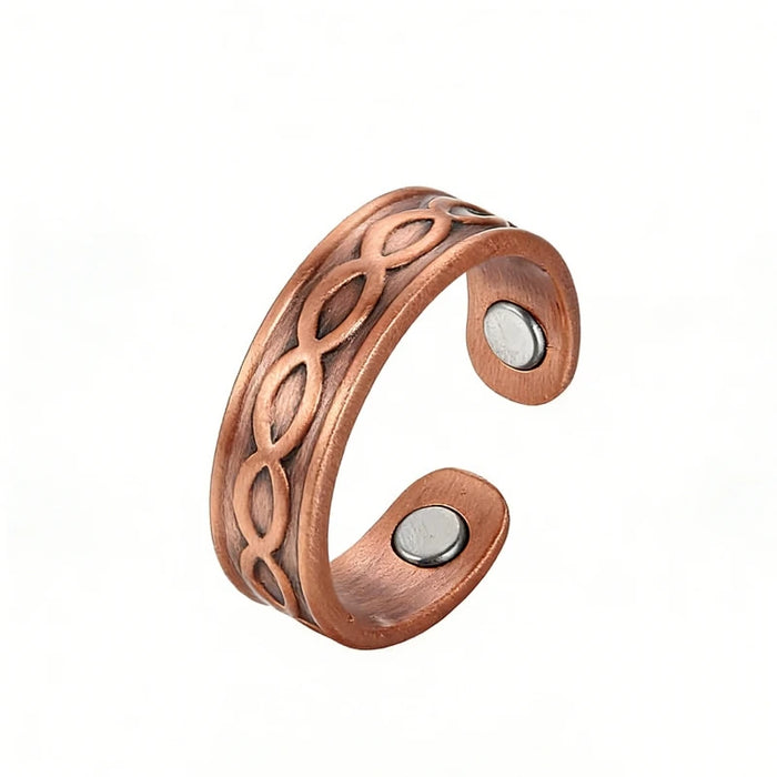 Trendy Punk Magnetic Therapy Pure Copper Rings for Women Men Anti Snoring Ring Power Slimming Health Care Jewelry