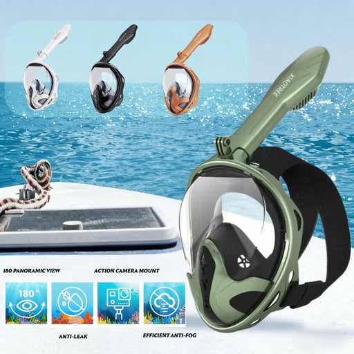 Máscara de buceo profesional de cara completa para esnórquel, gafas antivaho para natación, equipo para niños y adultos