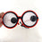 Gafas de neón con ojos móviles LED, musicales, rave, fluorescentes, para fiesta de Navidad, decoración, con montura redonda, divertidas, estilo dibujos animados.