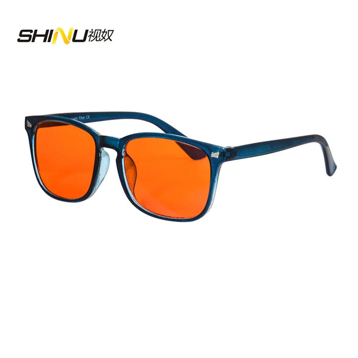 Red Lens 100% blue light Blocking Glasses, Orange Lens Anti fatigue Glasses Fashion Glasses Women Man Computer Gaming Glasses