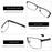ZENOTTIC Anti Blue Light Reading Glasses for Men Computer Readers Trendy Square High-quality Metal Frame Anti Glare Presbyopic