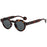 Lunettes de soleil rétro carrées irrégulières pour femmes, petite taille, UV400, verres ronds pour hommes, rivets punk