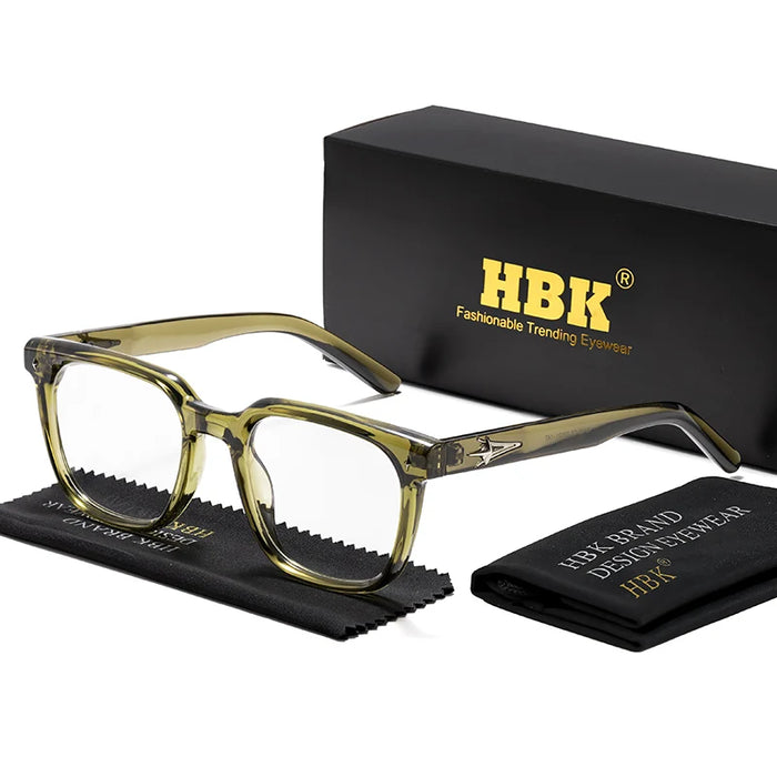 HBK New Fashion Square Glasses Frames Brand Design Unisex Frames Women Anti Bluelight Computer Glassesoptical Eyeglasses Frame