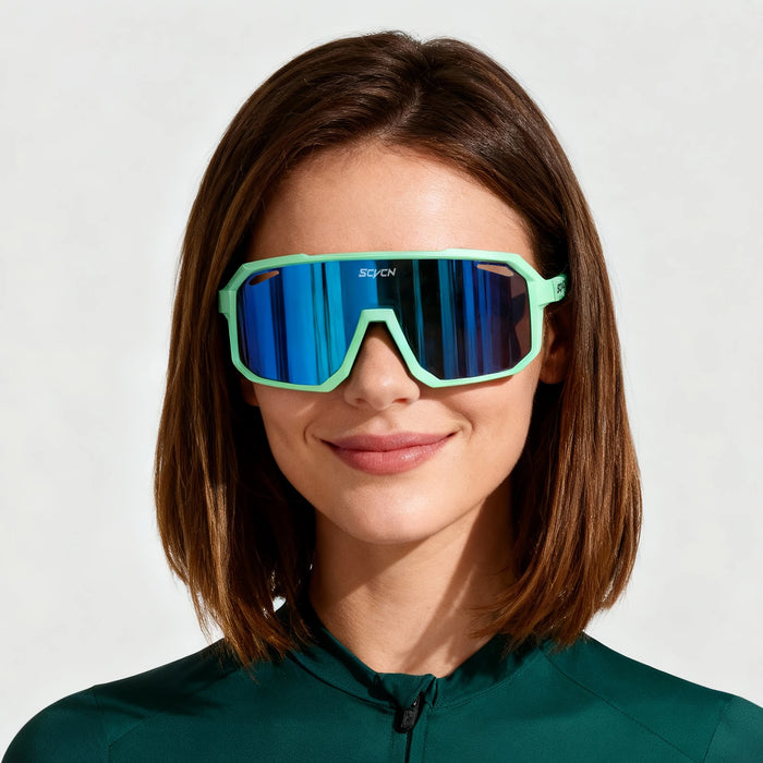 SCVCN Men Women Outdoor Bike Cycling Glasses UV400 Sport Sunglasses Mountain Bicycle Riding Eyewear Driving Fishing Running