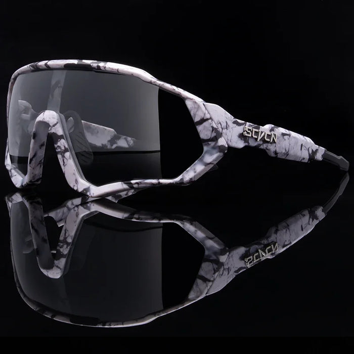 SCVCN Photochromic Bicycle Sunglasses Men Women Sport Runing Goggles UV400 Mountain Road Bike Bicycle Glasses MTB Eyewear
