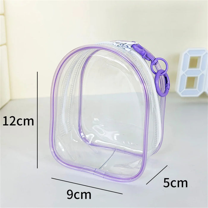 Bolsa de almacenamiento para muñecas en pareja, de PVC transparente con cremallera, organizador a prueba de polvo para muñecas de peluche, estuche de exhibición, mochila exterior, bolsa colgante
