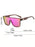 VIOLA MAG Fashion Color Film Square Glasses, Integrated Design, Fashionable for Daily Leisure Outing, Comes with Glasses Bag
