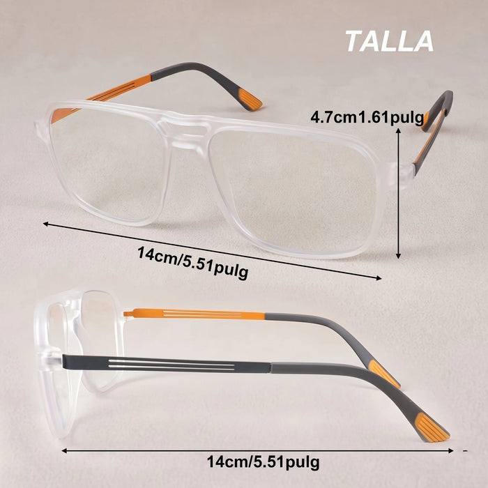 Progressive Multifocal Reading Glasses Intelligent Zoom Anti Blue Light Eyewear Alloy Temples Square Clear/Red Coating Glasses