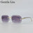 Lunettes de soleil carrées sans monture homme 2026 Marque de luxe unique Punk Lunettes de soleil sans monture pour homme Voyage Monture métallique Teintes