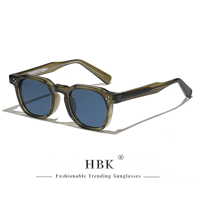 HBK New Square Retro Sunglasses Men Fashion Punk Sun Glasses Women Travel Driving Beach Eyewear Lunette De Soleil Femme UV400