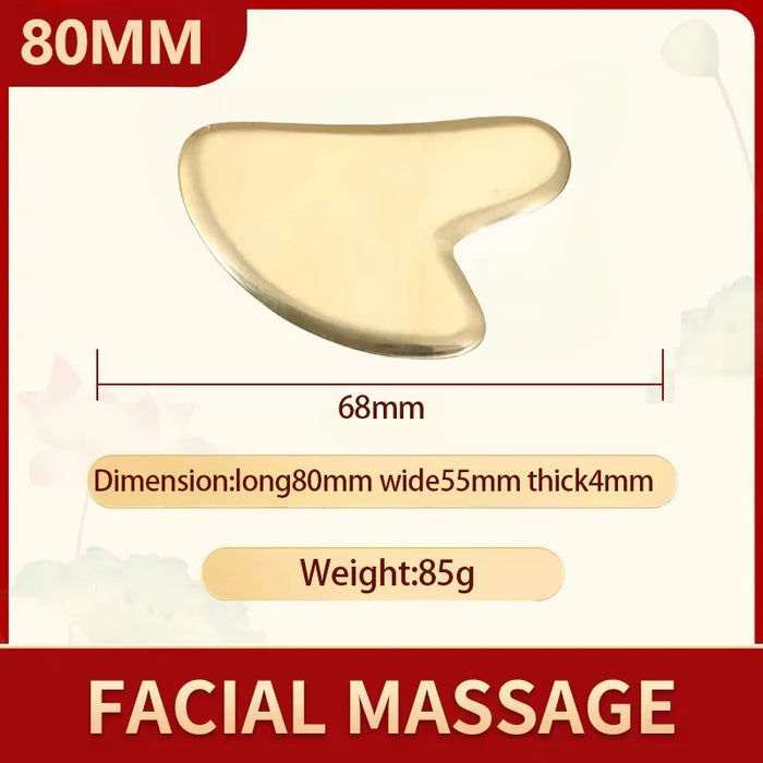 Copper guasha plate pure brass household scalp universal massage comb Mammary Scraping comb body massage tool