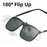VIVIBEE Polarized Flip Up Clip On Sunglasses for Driving Dark UV400 Photochromic Anti Glare Lens Sun Glasses Car Driver