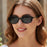 Retro Small Oval Sunglasses Women Men Rivets Shades Fashion Eyewear Luxury Sun Glasses UV400 Brand Oculus Female Gafas