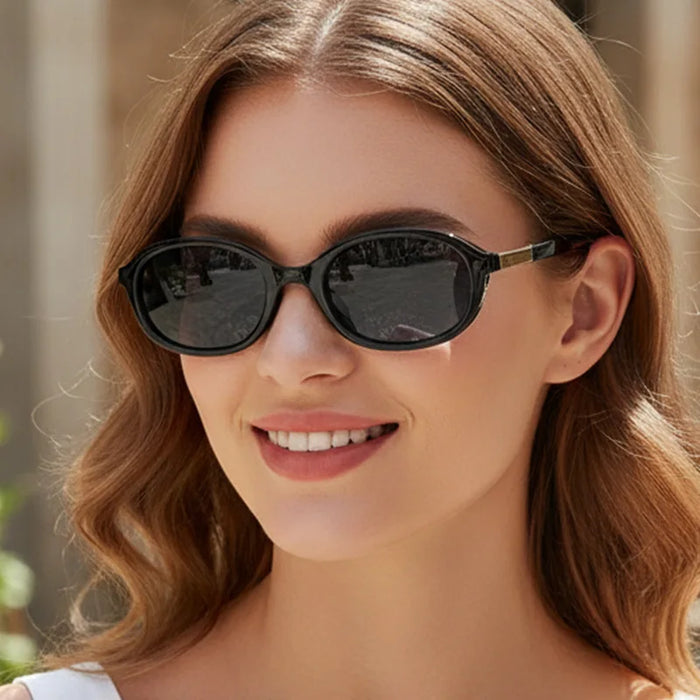 Retro Small Oval Sunglasses Women Men Rivets Shades Fashion Eyewear Luxury Sun Glasses UV400 Brand Oculus Female Gafas