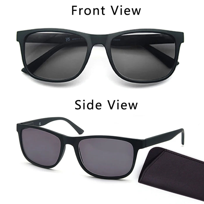 Gafas de sol de lectura extragrandes Adecuadas para hombres y mujeres Montura cuadrada clásica Para uso en exteriores Con lentes graduadas.