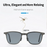 Gafas de sol fotocromáticas polarizadas para hombre, ligeras, plegables, con funda, montura cuadrada clásica de metal con bisagras para conducir y pescar