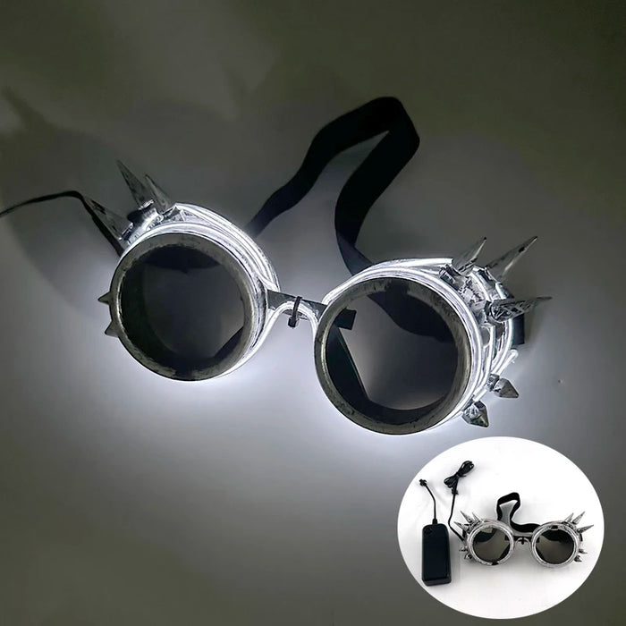 Halloween Funny Sunglasses Personalized Eyewear Alien Style Glasses Luminous Neon Glasses For Rave Festival Club Party Props