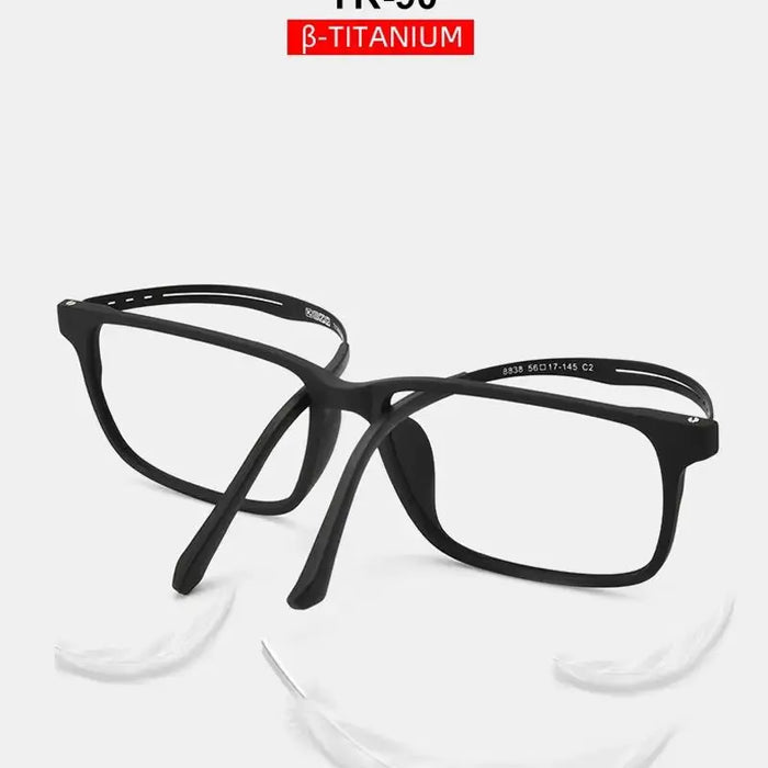 Gafas de lectura progresivas de titanio puro para hombres, antiluz azul, para presbicia, con almohadillas nasales ajustables, dioptrías de +1.0 a +4.0