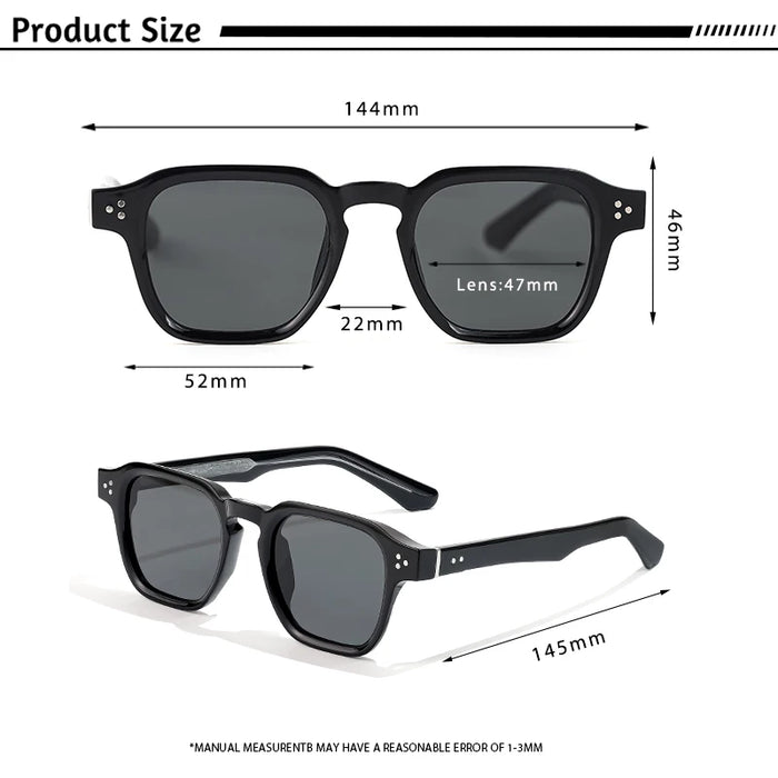 HBK Fashion Punk Sunglasses for Men Classic Square Sun Glasses Outdoor Sports Party Vacation Travel Driving Fishing Eyeglasses