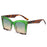 Ins Popular Square Sunglasses Women Men Vintage Rivets Punk Female GREEN Shades UV400 Fashion Male Sun Glasses