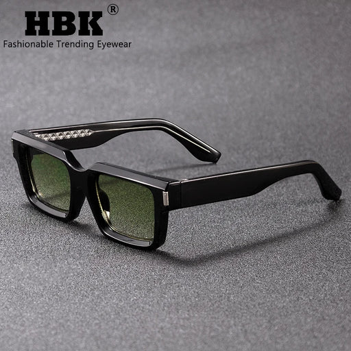 HBK Gafas de sol cuadradas punk vintage para hombre, diseño de marca, montura pequeña, gafas de sol para fiesta, viaje, la elección ideal para regalo