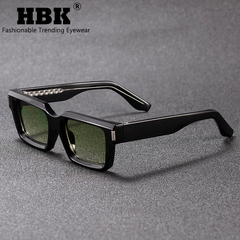 HBK Vintage Punk Men's Square Sunglasses Brand Design Small Frame Sun Glasses Party Travel Glasses Gift Ideal Choice