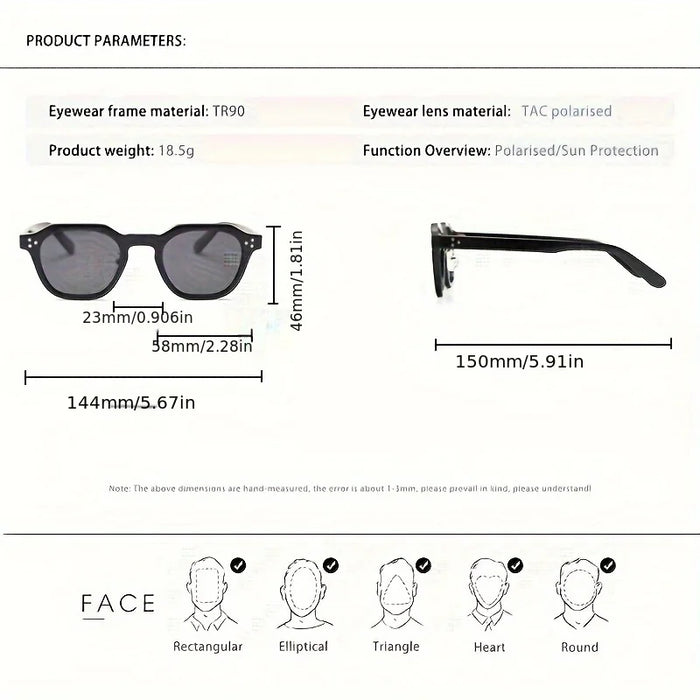 HBK Retro Polarized Sunglasses for Men Women New High Quality Eyewear Outdoor Sport Driving Travel Lunette De Soleil Homme UV400